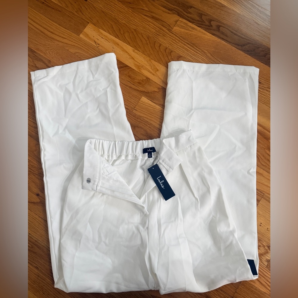 Lulus White Wide Leg Pants XS – High Waist Dressy Trousers NWT - Picture 8 of 11